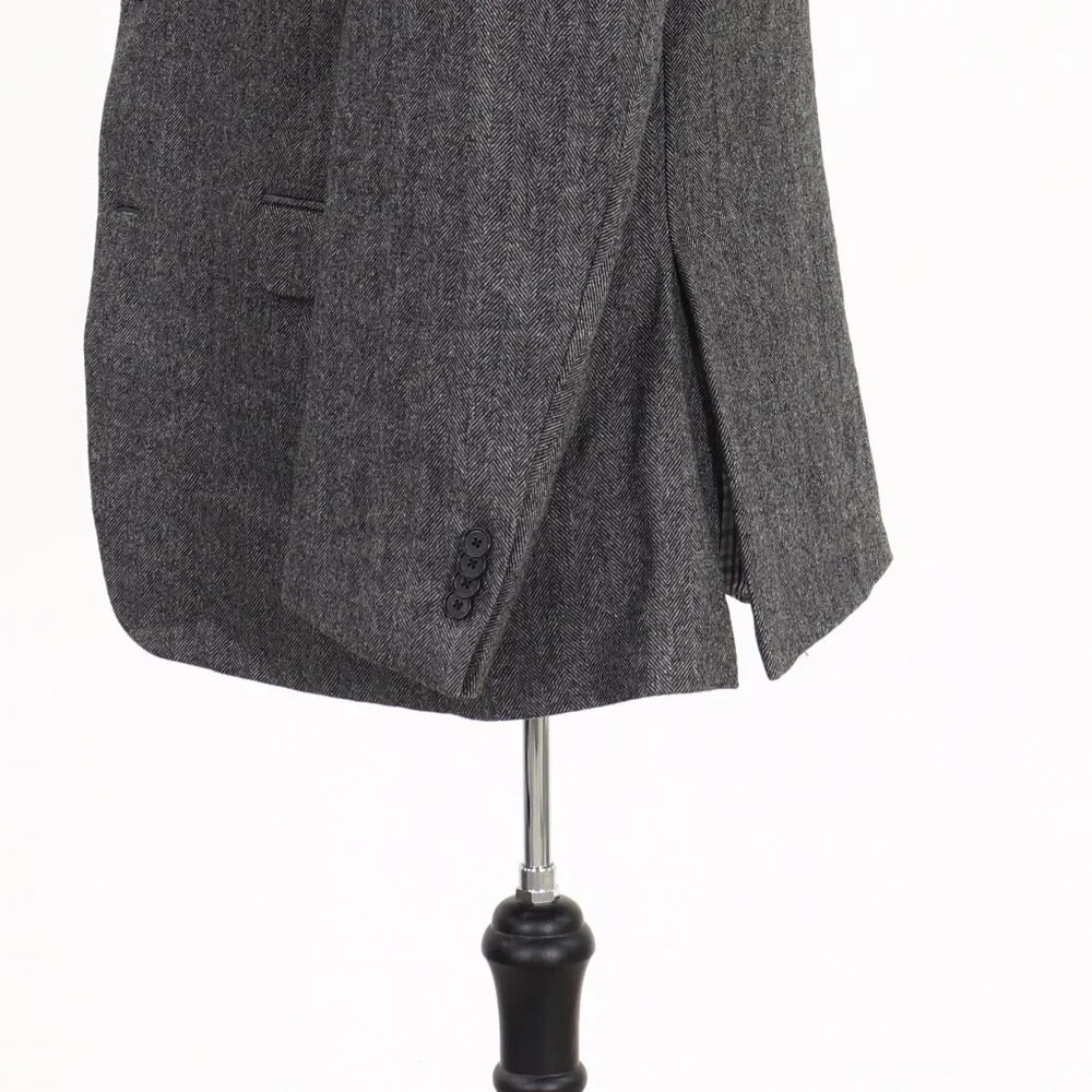 Tommy Hilfiger 42R Gray HB 2-Button Sport Coat Blazer Jacket G238
